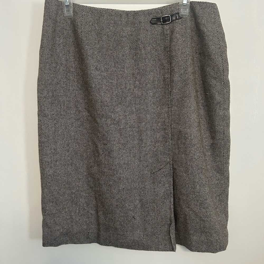 Vintage Women's Black and White Pencil Skirt